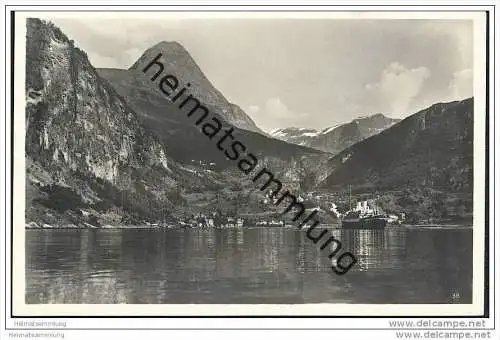 Geiranger - Merok - Foto-AK 30er Jahre