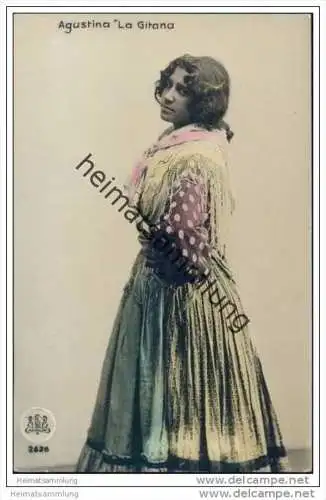 Espana - Augustina LaGitana - Spanische Künstlerin - Foto-AK handkoloriert ca. 1910