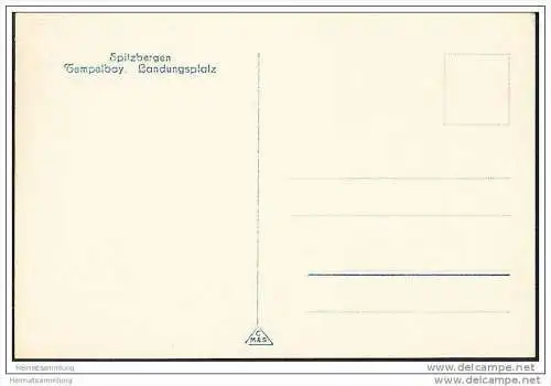 Svalbard - Spitzbergen - Tempelbay - Landungsplatz - Foto-AK 30er Jahre