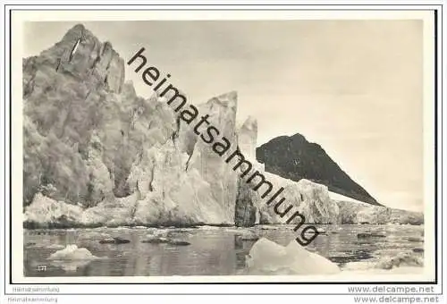 Svalbard - Spitzbergen - Gully-Gletscher - Eiswand - Foto-AK 30er Jahre