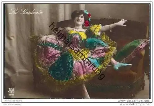 Espana - La Gardenia - Spanische Künstlerin - Foto-AK handkoloriert ca. 1910