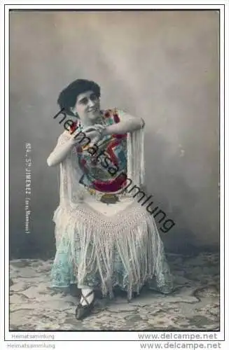 Espana - Sta. Jimenez - Spanische Künstlerin - Foto-AK handkoloriert ca. 1910