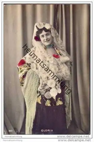 Espana - Gloria - Spanische Künstlerin - Foto-AK handkoloriert ca. 1910