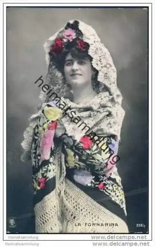 Espana - La Fornarina - Spanische Künstlerin - Foto-AK handkoloriert ca. 1910