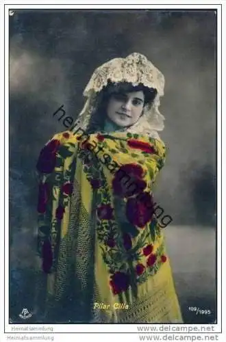 Espana - Pilar Cilla - Spanische Künstlerin - Foto-AK handkoloriert ca. 1910