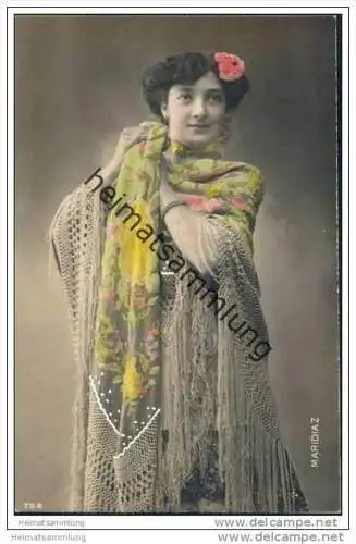 Espana - Maridiaz - Spanische Künstlerin - Foto-AK handkoloriert ca. 1910