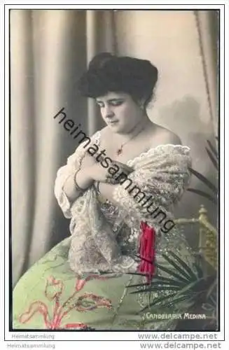 Espana - Candelaria Medina - Spanische Künstlerin - Foto-AK handkoloriert ca. 1910