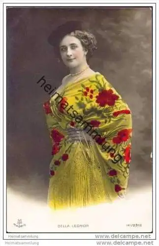 Espana - Bella Leonor - Spanische Künstlerin - Foto-AK handkoloriert ca. 1910
