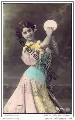 Espana - Spanische Künstlerin - Foto-AK handkoloriert ca. 1910