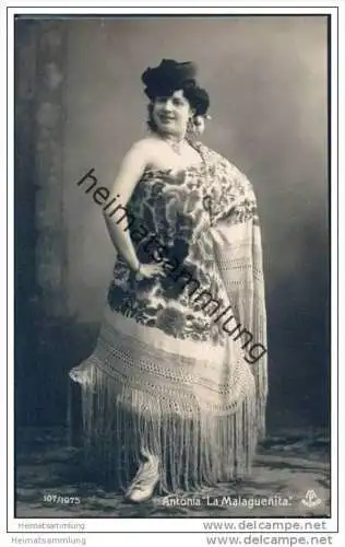 Espana - Antonia La Malaguenita - Spanische Künstlerin - Foto-AK ca. 1910