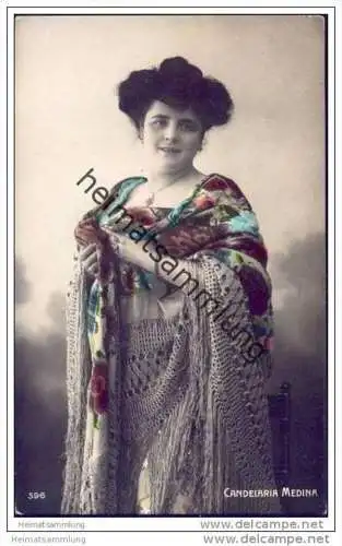 Espana - Candelaria Medina - Spanische Künstlerin - Foto-AK handkoloriert ca. 1910