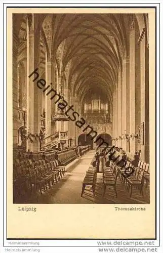 Leipzig - Thomaskirche - Schiff mit Kanzel und Orgel