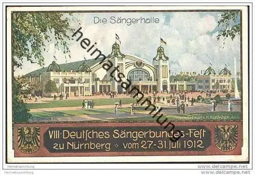 Nürnberg - VIII Deutsches Sängerbundesfest 1912 - Sängerhalle - Künstler C. Schmdt
