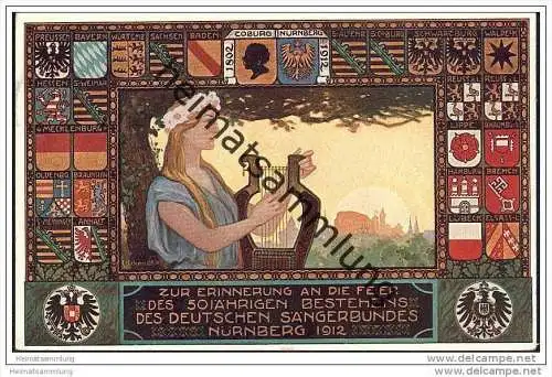 Nürnberg - VIII Deutsches Sängerbundesfest 1912 - Wappen
