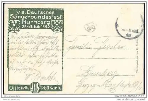 Nürnberg - VIII Deutsches Sängerbundesfest 1912 - Wappen