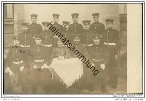 Gruppenfoto - Soldaten - Foto-AK - Reg. König Friedrich II