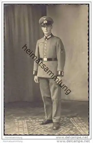 Soldat in Uniform - Panzertruppe - Foto-AK