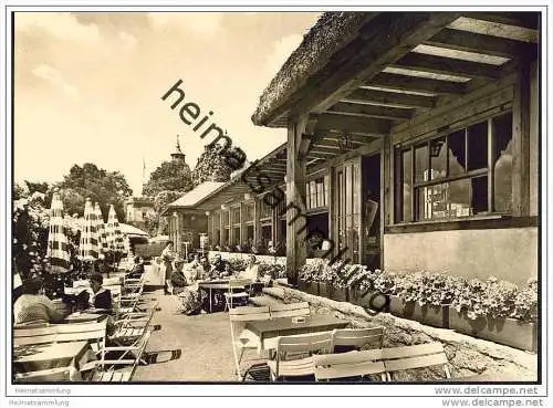 Langenburg - Schloss-Cafe im Rosengarten - Foto-AK Grossformat