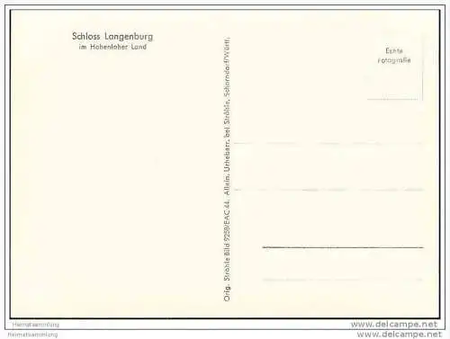 Langenburg - Schloss - Luftbild - Foto-AK Grossformat
