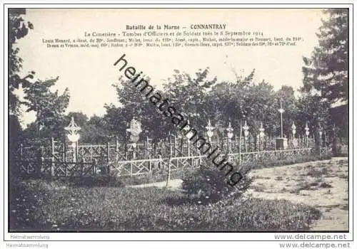 Connantray - Le Cimetiere - Tombes d Officiers et de Soldats tues le 8. Septembre 1914