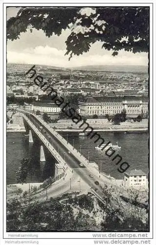 Koblenz - Rheinbrücke - Schloss - Foto-AK
