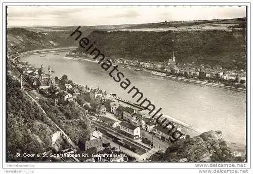 St. Goar - St. Goarshausen - Bahnhof - Foto-AK