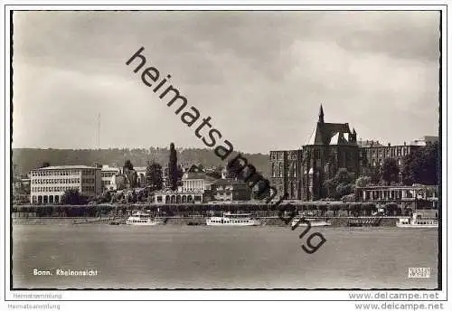 Bonn - Rheinansicht - Schiffe - Foto-AK