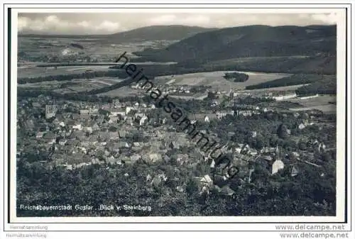 Goslar - Blick vom Steinberg - Foto-AK 30er Jahre