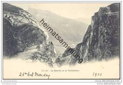 Valais - La Gemmi et le Torrenthorn 1903