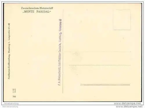 Monte Pascoal - Zweischrauben-Motorschiff - Foto-AK Grossformat
