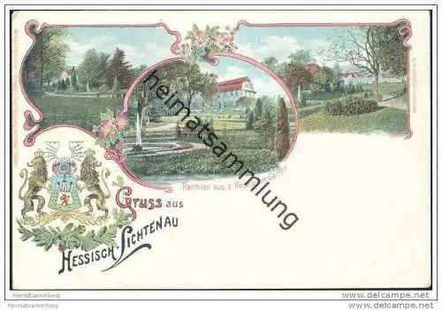 Gruss aus Hessisch-Lichtenau - Parthien aus dem Rode'schen Garten