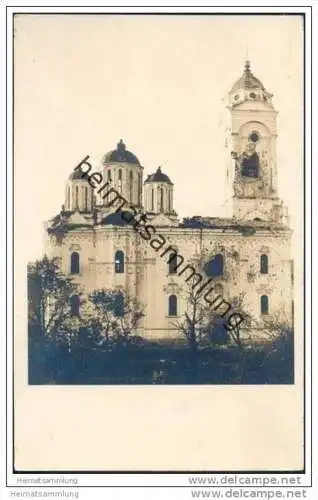 Semendria (Smederevo) - Kirche mit den zwei grossen Einschusslöchern - Foto-AK ca. 1915