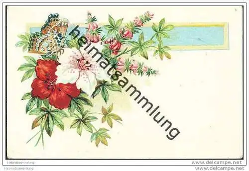 Jugendstil - Blumen - Amaryllis - Schmetterling