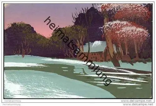Handgemalt - Winterlandschaft