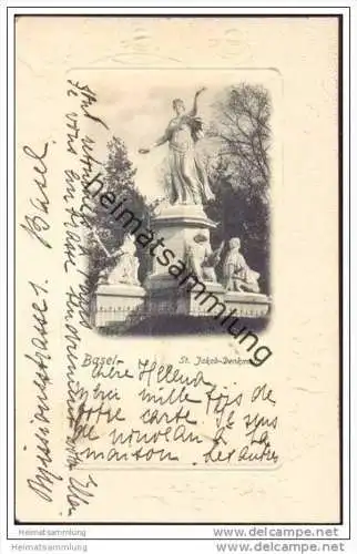 Basel - St. Jakob Denkmal - Prägedruck