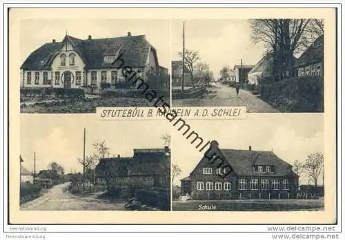 Stutebüll - Gast- und Pensionshaus - Besitzer Peter Schmitz - Strassenansicht - Schule