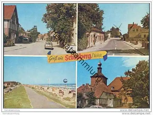 24217 Schönberg - Strassenansicht - Strand - AK-Grossformat