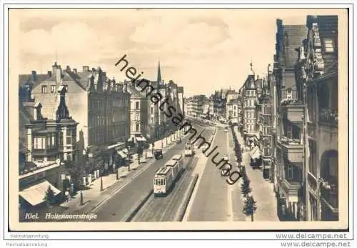 Kiel - Holtenauerstrasse - Strassenbahn - Foto-AK