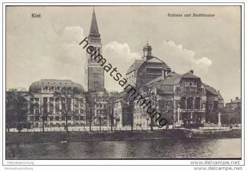 Kiel - Rathaus und Stadttheater