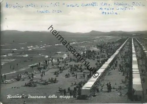 Riccione - Panorama della spiaggia - Foto-AK Grossformat