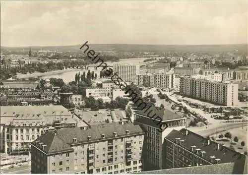 Dresden - Blick vom Rathausturm - Foto-AK Grossformat - VEB Bild und Heimat Reichenbach 60er Jahre