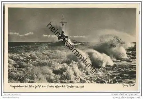 Torpedoboot - Foto-AK 30er Jahre