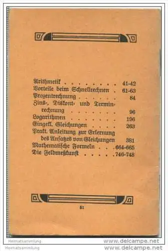 Miniatur-Bibliothek Nr. 84 - Die Prozentrechnung des Kaufmanns - 8cm x 12cm - 40 Seiten