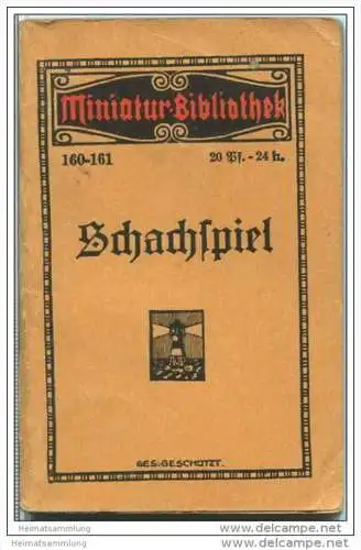 Miniatur-Bibliothek Nr. 160-161 - Schachspiel - 8cm x 12cm - 96 Seiten