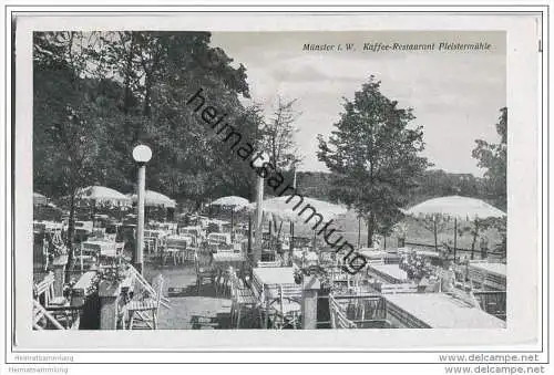 Münster - Kaffe-Restaurant Pleistermühle - dünner Karton