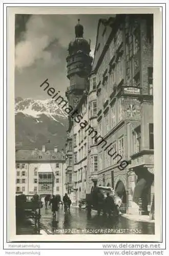 Innsbruck - Herzogfriedrichstrasse - Gasthof zum Weissen Kreuz - Foto-AK 30er Jahre