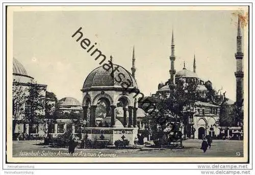 Istanbul - Sultan Ahmet ve Araman Cesmesi - Foto-AK 30er Jahre