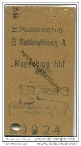 Deutschland - Fahrkarte - Personenzug 3. Klasse - Haldensleben Magdeburg 1941