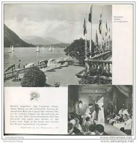 Comersee 1954 - 12 Seiten mit 16 Abbildungen - Reliefkarte