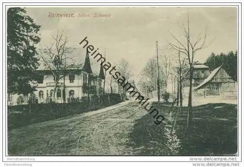 Rainwiese - Mezni Louka - Strassenansicht ca. 1905